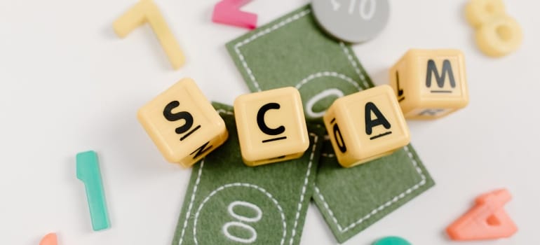 Picture of cubes with letters 