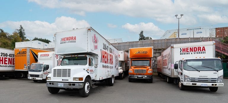Hendra Moving and Storage fleet