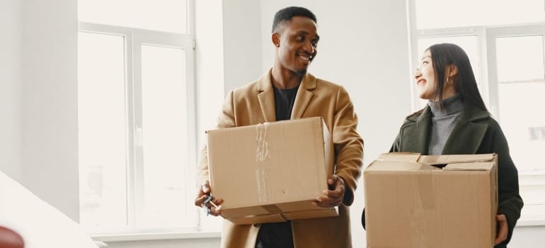 Picture of a couple getting ready for a move 