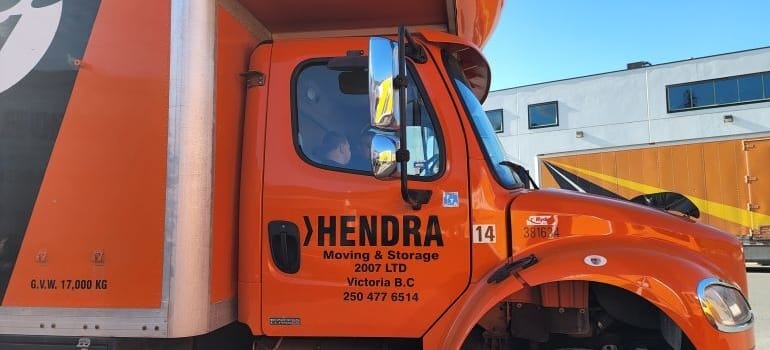 a Hendra truck moving from Victoria to Vancouver
