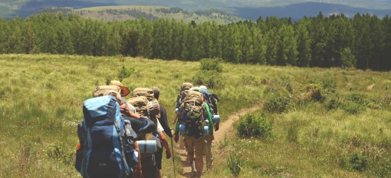 Picture of people hiking in one of the cities of Alberta
