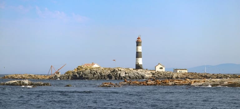 Race Rocks Light, a Lighthouse in Metchosin, British Columbia, Canada