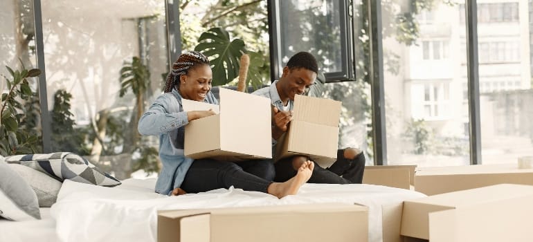 A happy couple after finding the right moving company in British Columbia. 