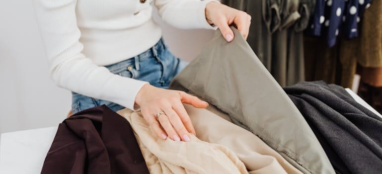 person soring Unwanted Items Before a Move