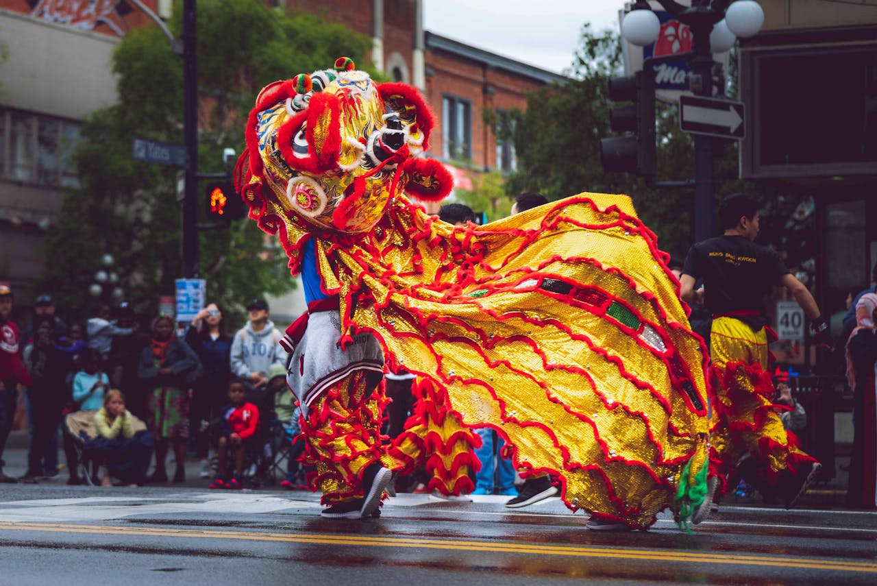 a woman dressed up for festival, which are common on the cultural scene on Vancouver Island