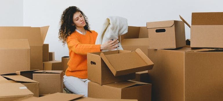 a woman packing