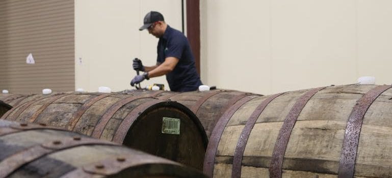 Man Fixing Barrel