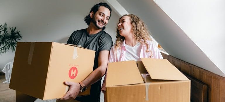 couple moving in new apartment