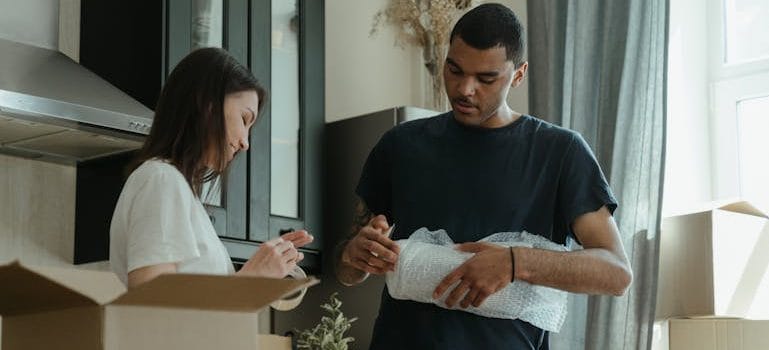 a couple packing