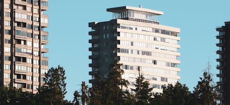 Modern Apartment Buildings in City