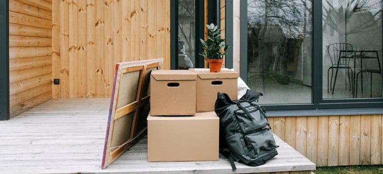 Boxes over the Wooden Porch