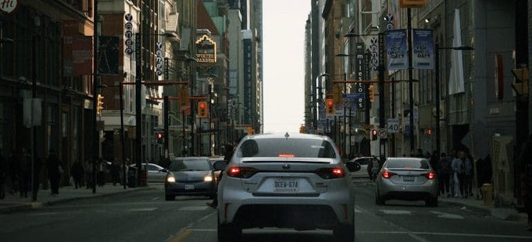 Downtown Toronto Street Scene with Traffic