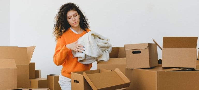 a woman thinking about how to unpack faster