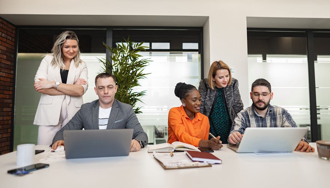 group of office workers