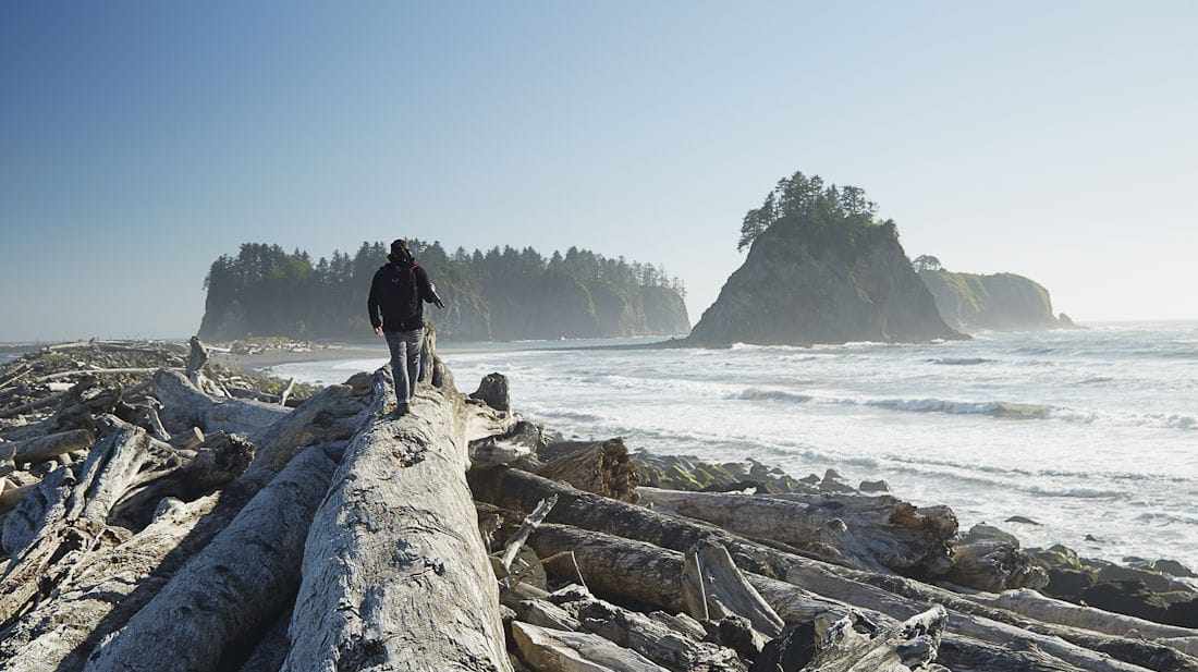 walking on the beach on the west coast